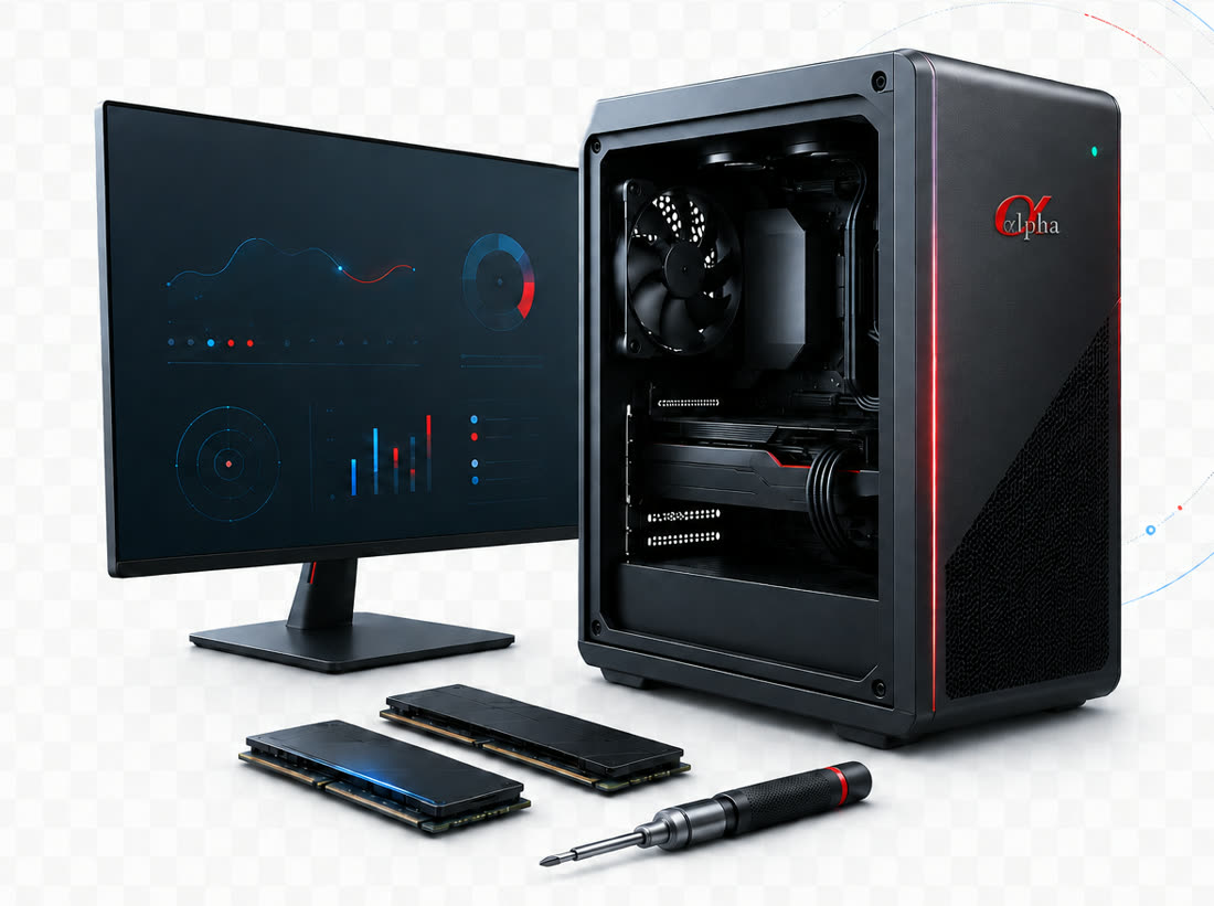 Computador montado pela Alpha Informática